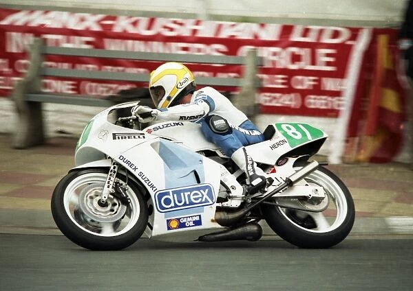 Eddie Laycock at Parliament Square: 1989 Supersport 400 TT