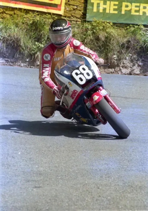Framed Print : Eddie Roberts (Ducati) 1987 Formula Two TT