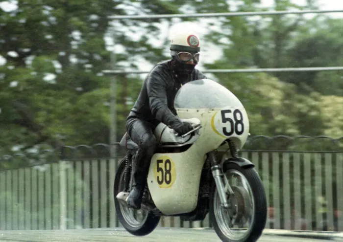 Framed Print : Edi Lenz (Norton) 1965 Senior TT