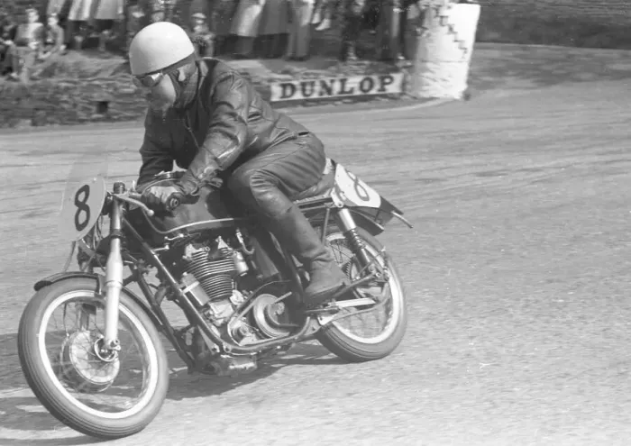 Framed Print : Edward Chapman (Velocette) 1957 Lightweight TT