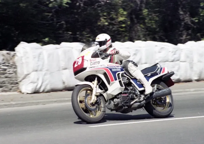 Framed Print : Elmer Geulen (Honda) 1984 Production TT