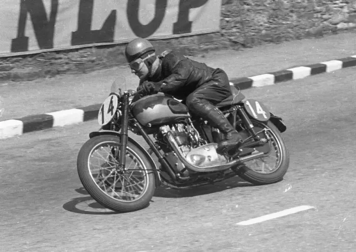 Framed Print : Eric Cheers (Triumph) 1954 Senior Clubman TT Framed Print : Eric Cheers (Triumph) 1954 Senior Clubman TT