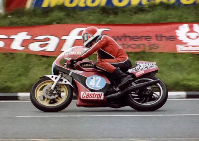 Framed Print : Eric Galbraith (Yamaha) 1981 Formula 2 TT Framed Print : Eric Galbraith (Yamaha) 1981 Formula 2 TT