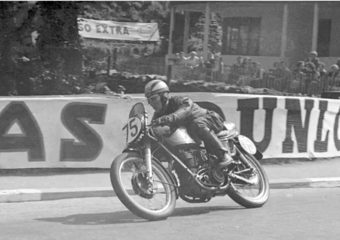 Framed Print : Eric Hardy (AJS) 1953 Junior TT Framed Print : Eric Hardy (AJS) 1953 Junior TT