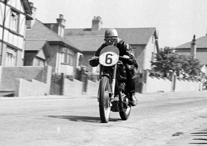 Framed Print : Eric McPherson (AJS) 1950 Junior TT Framed Print : Eric McPherson (AJS) 1950 Junior TT