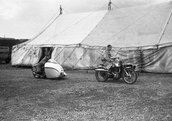 Framed Print : Eric Oliver & Les Nutt (Norton Watsonian) 1954 Ulster Grand Prix Framed Print : Eric Oliver & Les Nutt (Norton Watsonian) 1954 Ulster Grand Prix