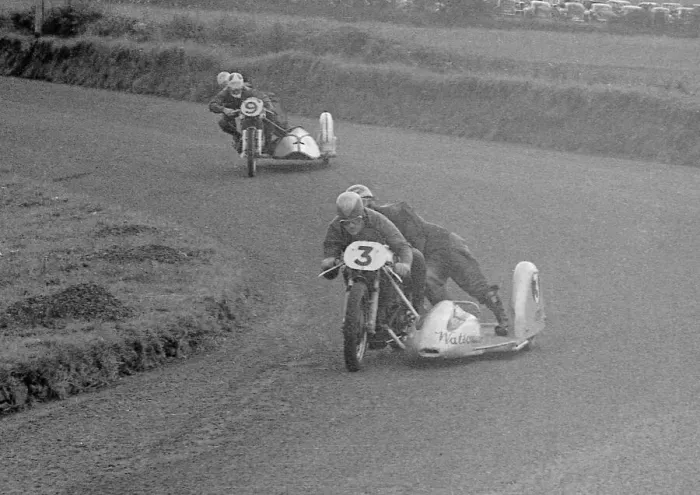 Framed Print : Eric Oliver & Stan Dibben (Norton) and Cyril Smith & Framed Print : Eric Oliver & Stan Dibben (Norton) and Cyril Smith &