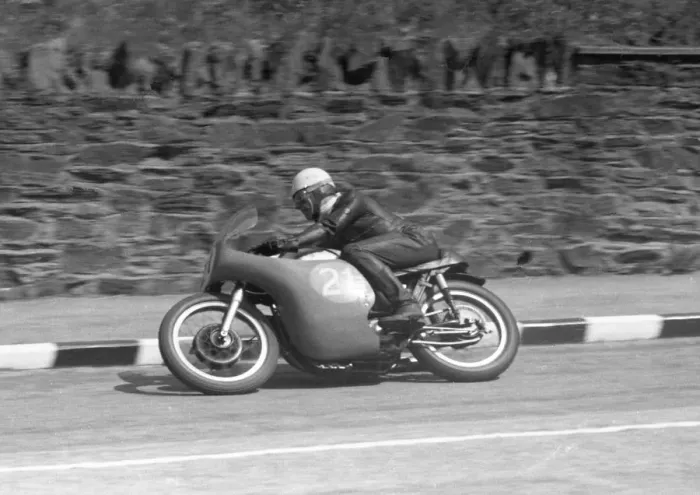 Framed Print : Ewan McG Haldane (Norton) 1959 Junior TT