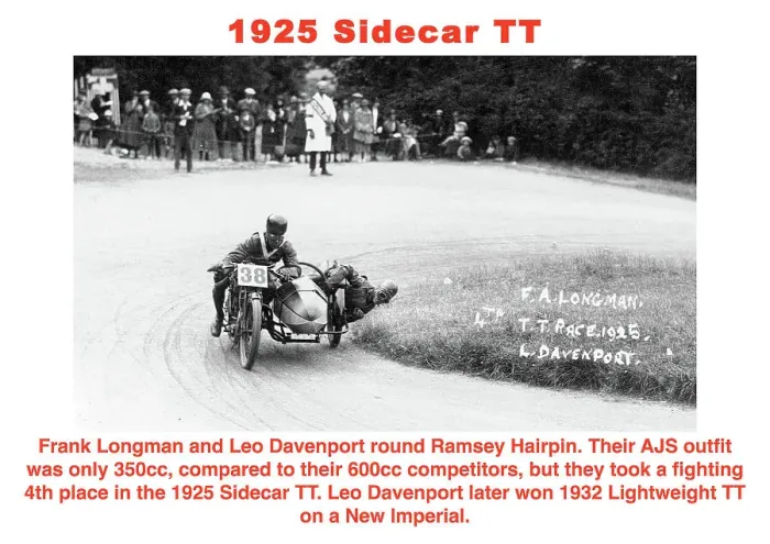 Framed Print : EX Frank Longman Leo Davenport AJS 1925 Sidecar TT Framed Print : EX Frank Longman Leo Davenport AJS 1925 Sidecar TT