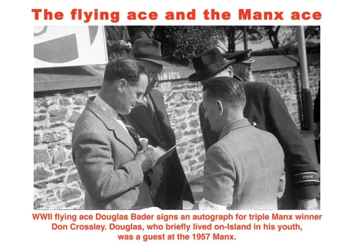Framed Print : The flying ace and the Manx ace Framed Print : The flying ace and the Manx ace