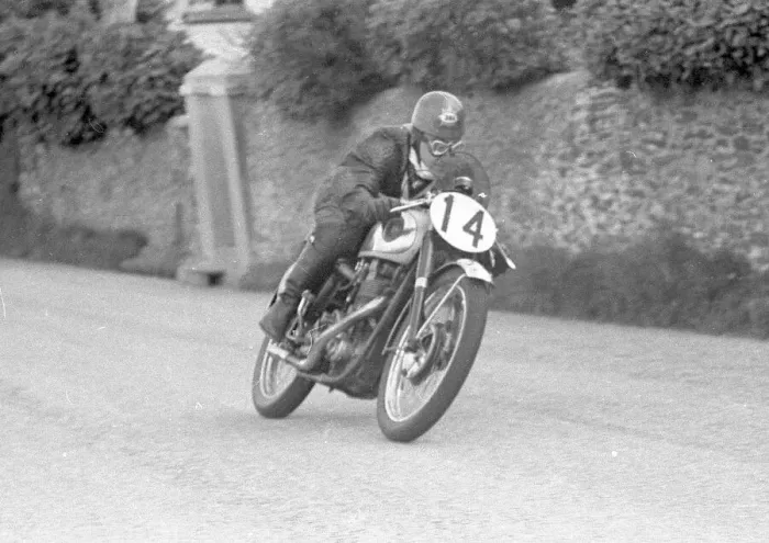 Framed Print : Frank Burgess (BSA) 1954 Junior Clubman TT Framed Print : Frank Burgess (BSA) 1954 Junior Clubman TT