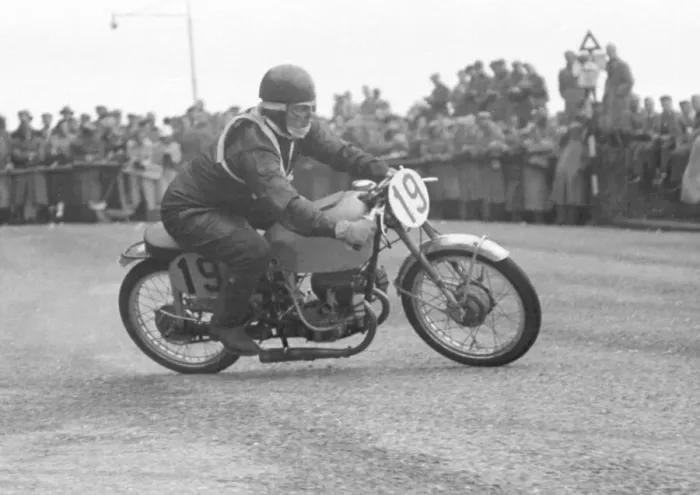 Framed Print : Frank Burman (EMC Puch) 1955 Ultra Lightweight TT Framed Print : Frank Burman (EMC Puch) 1955 Ultra Lightweight TT