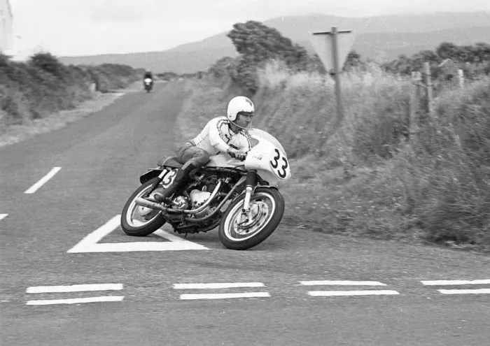 Framed Print : Frank Fox (Triumph) 1974 Jurby Road Framed Print : Frank Fox (Triumph) 1974 Jurby Road