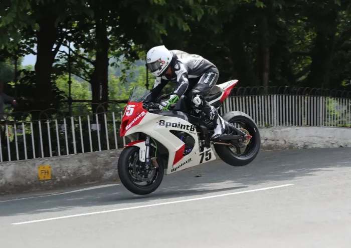Framed Print : Frank Gallagher (Kawasaki) 2018 Superbike TT