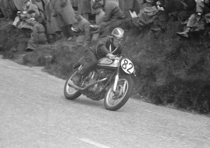 Framed Print : Frank Norris (Norton) 1956 Senior TT Framed Print : Frank Norris (Norton) 1956 Senior TT
