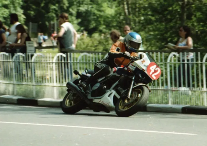 Framed Print : Frank Rutter (Honda) 1984 Production TT