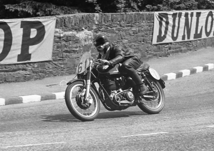 Framed Print : Fred Cook (AJS) 1955 Junior TT Framed Print : Fred Cook (AJS) 1955 Junior TT