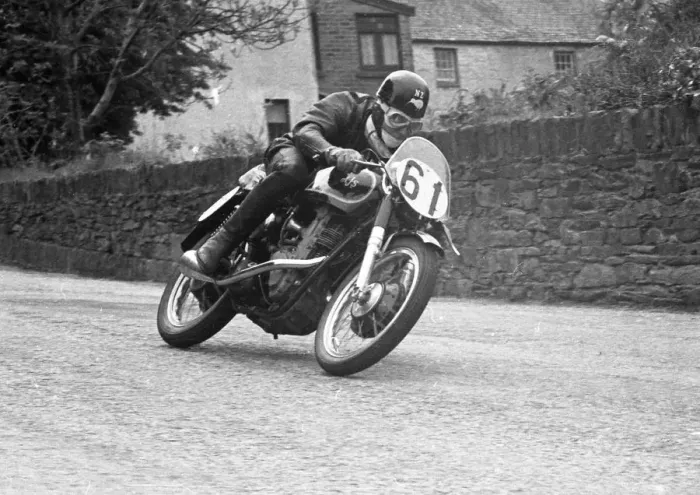 Framed Print : Fred Cook (AJS) 1955 Junior TT Framed Print : Fred Cook (AJS) 1955 Junior TT