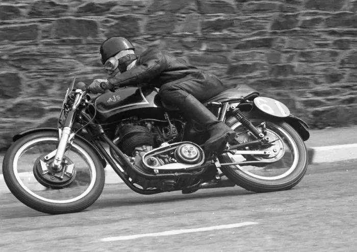 Framed Print : Fred Cook (AJS) 1955 Junior TT Framed Print : Fred Cook (AJS) 1955 Junior TT