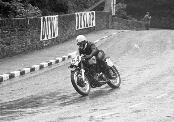Framed Print : Fred Cook (AJS) 1956 Junior TT Framed Print : Fred Cook (AJS) 1956 Junior TT