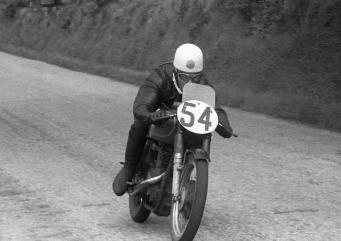 Framed Print : Fred Cook (AJS) 1956 Junior TT Framed Print : Fred Cook (AJS) 1956 Junior TT