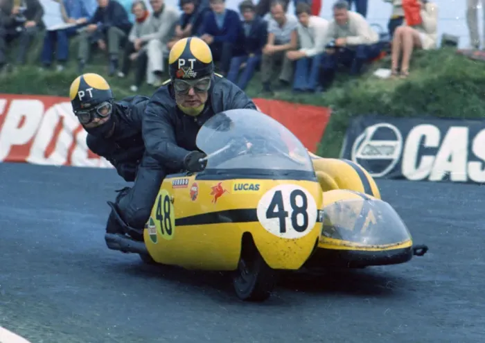 Framed Print : Fred Cornbill & Mike Tinkler (Triumph) 1970 750 Sidecar TT Framed Print : Fred Cornbill & Mike Tinkler (Triumph) 1970 750 Sidecar TT