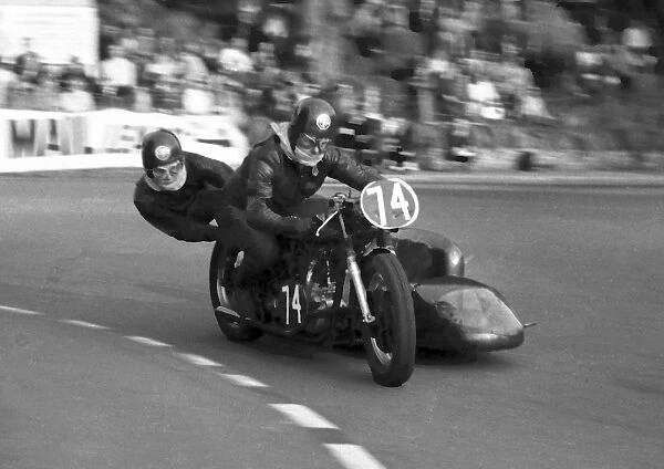 Fred Cornbill & Ms Findlay (Triumph) 1966 Sidecar TT