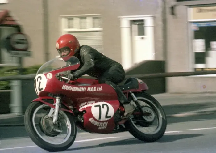 Framed Print : Fred O Callaghan (Aermacchi) 1983 Junior Classic Manx Grand Prix