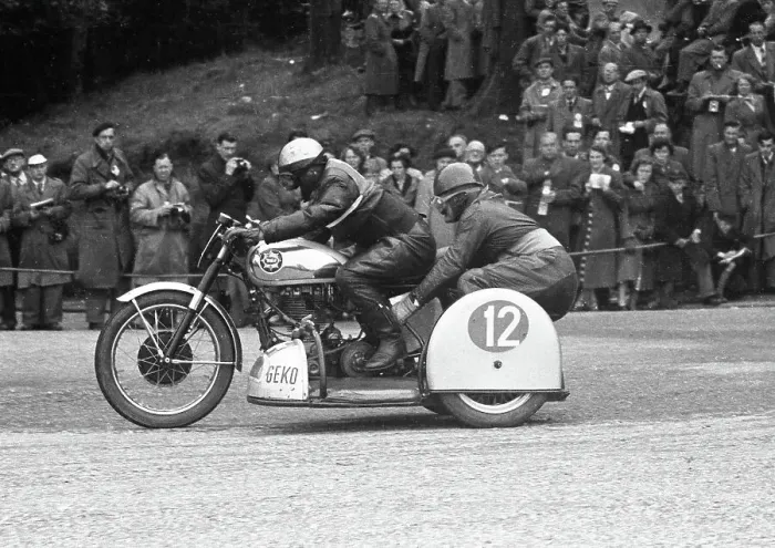 Framed Print : Fritz Muhlemann W Reusser BSA 1956 Sidecar TT Framed Print : Fritz Muhlemann W Reusser BSA 1956 Sidecar TT
