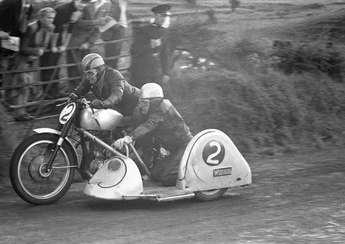 Framed Print : Fron Purslow & Dave Kay (BSA) 1953 Sidecar Ulster Grand Prix Framed Print : Fron Purslow & Dave Kay (BSA) 1953 Sidecar Ulster Grand Prix