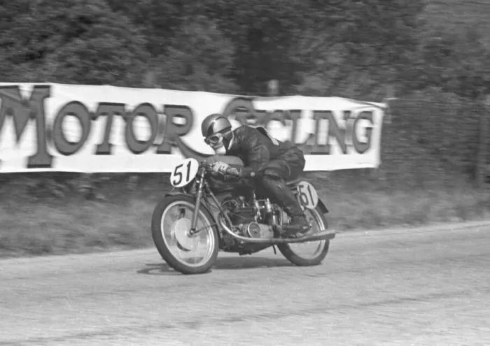 Framed Print : Fron Purslow (MV) 1953 Ultra Lightweight TT Framed Print : Fron Purslow (MV) 1953 Ultra Lightweight TT