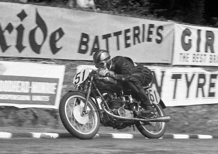 Framed Print : Fron Purslow (MV) 1953 Ultra Lightweight TT Framed Print : Fron Purslow (MV) 1953 Ultra Lightweight TT