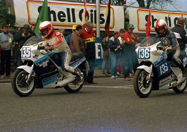 Garry Beattie & Mick Chatterton (Suzuki) 1986 Production D TT