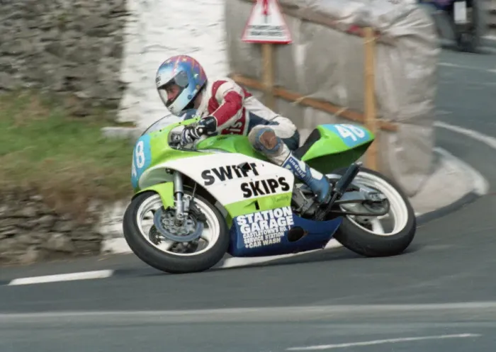 Framed Print : Gary Linham (Yamaha) 1996 Junior Manx Grand Prix