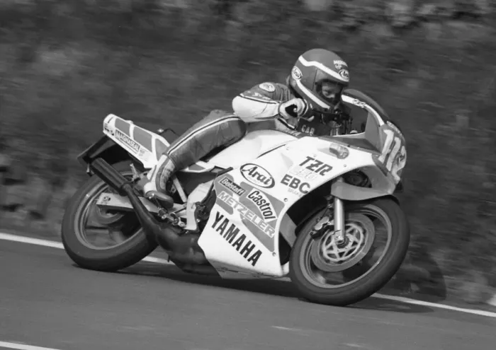 Framed Print : Gary Padgett at Bedstead Corner: 1986 Production C TT Framed Print : Gary Padgett at Bedstead Corner: 1986 Production C TT