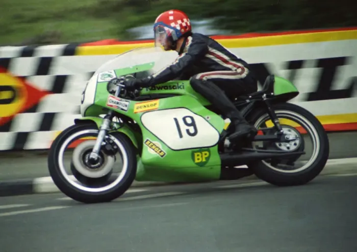 Framed Print : Geoff Barry (Kawasaki) 1974 Formula 750 TT Framed Print : Geoff Barry (Kawasaki) 1974 Formula 750 TT