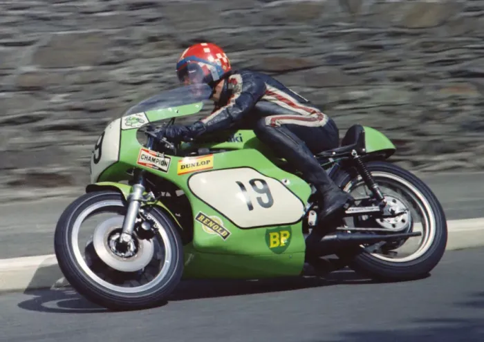 Framed Print : Geoff Barry (Kawasaki) 1974 Formula 750 TT Framed Print : Geoff Barry (Kawasaki) 1974 Formula 750 TT
