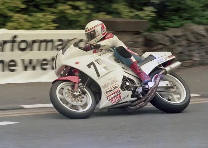 Framed Print : Geoff Johnson (Honda) 1986 Formula One TT Framed Print : Geoff Johnson (Honda) 1986 Formula One TT