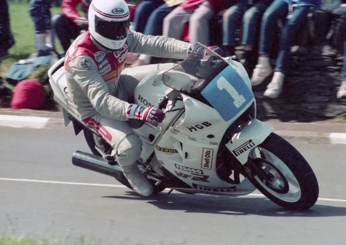 Framed Print : Geoff Johnson (Honda) 1986 Production B TT