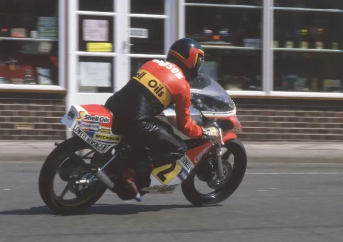 Framed Print : Geoff Johnson (Yamaha) 1984 Senior TT