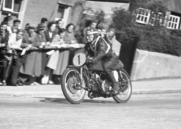 Geoff Little (Guzzi) 1956 Senior Manx Grand Prix