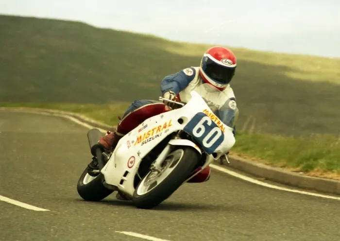 Framed Print : Geoff Martin (Suzuki) 1988 Production B TT