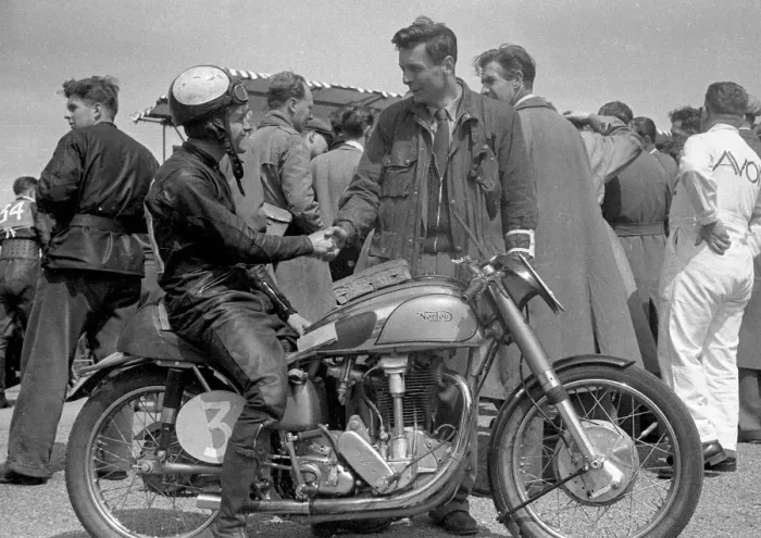 Framed Print : Geoff Tanner (Norton) 1954 Clubman Junior TT Framed Print : Geoff Tanner (Norton) 1954 Clubman Junior TT