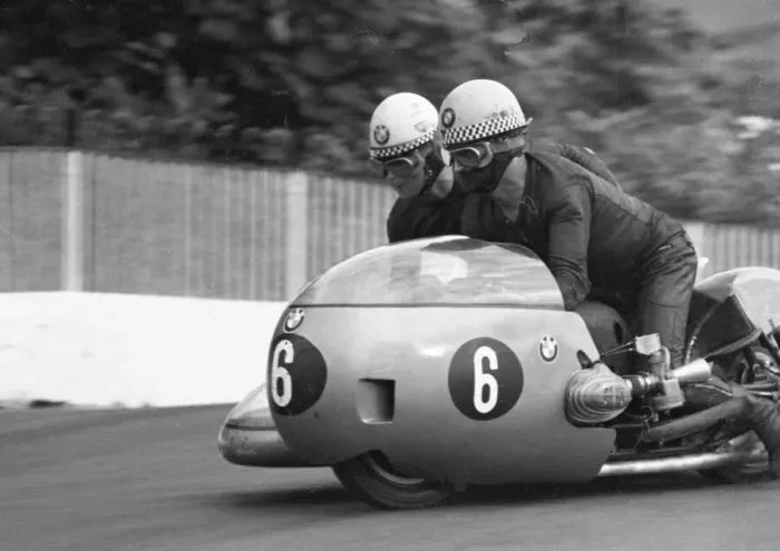 Framed Print : George Auerbacher & Herman Hahn (BMW) 1968 500 Sidecar TT