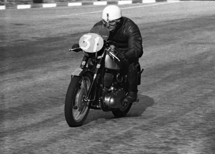 Framed Print : George Bell (BSA) 1956 Junior Clubman TT