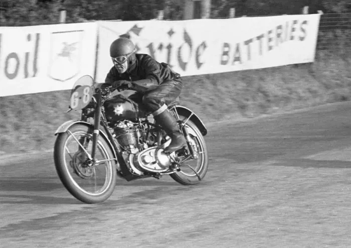 Framed Print : George Collett (BSA) 1951 Junior Clubman TT