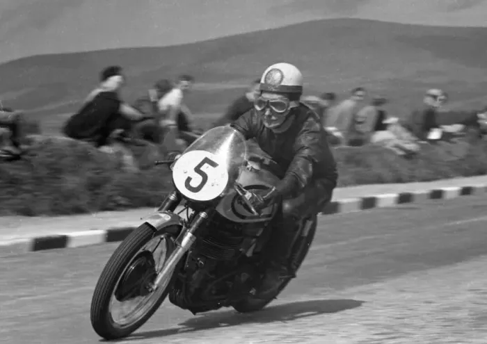Framed Print : George Costain (Norton) 1957 Senior TT Framed Print : George Costain (Norton) 1957 Senior TT