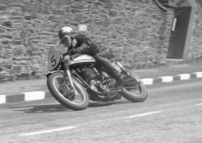 Framed Print : George Costain (Norton) 1957 Senior TT Framed Print : George Costain (Norton) 1957 Senior TT