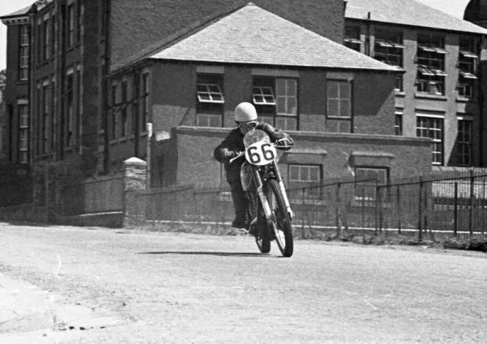 Framed Print : George Paterson (AJS) 1950 Junior TT Framed Print : George Paterson (AJS) 1950 Junior TT