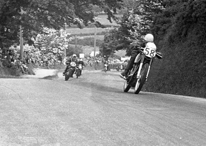 Framed Print : George Paterson (AJS) 1950 Senior TT Framed Print : George Paterson (AJS) 1950 Senior TT